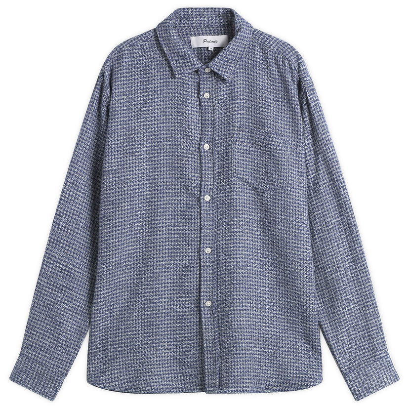 Košeľa Palmes Cotton Mouline Shirt Modrá | P30-0037-677