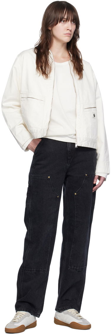Bunda Carhartt WIP Women's Cropped Organic Cotton Zip-Up Jacket Biela | I033568 D602, 3