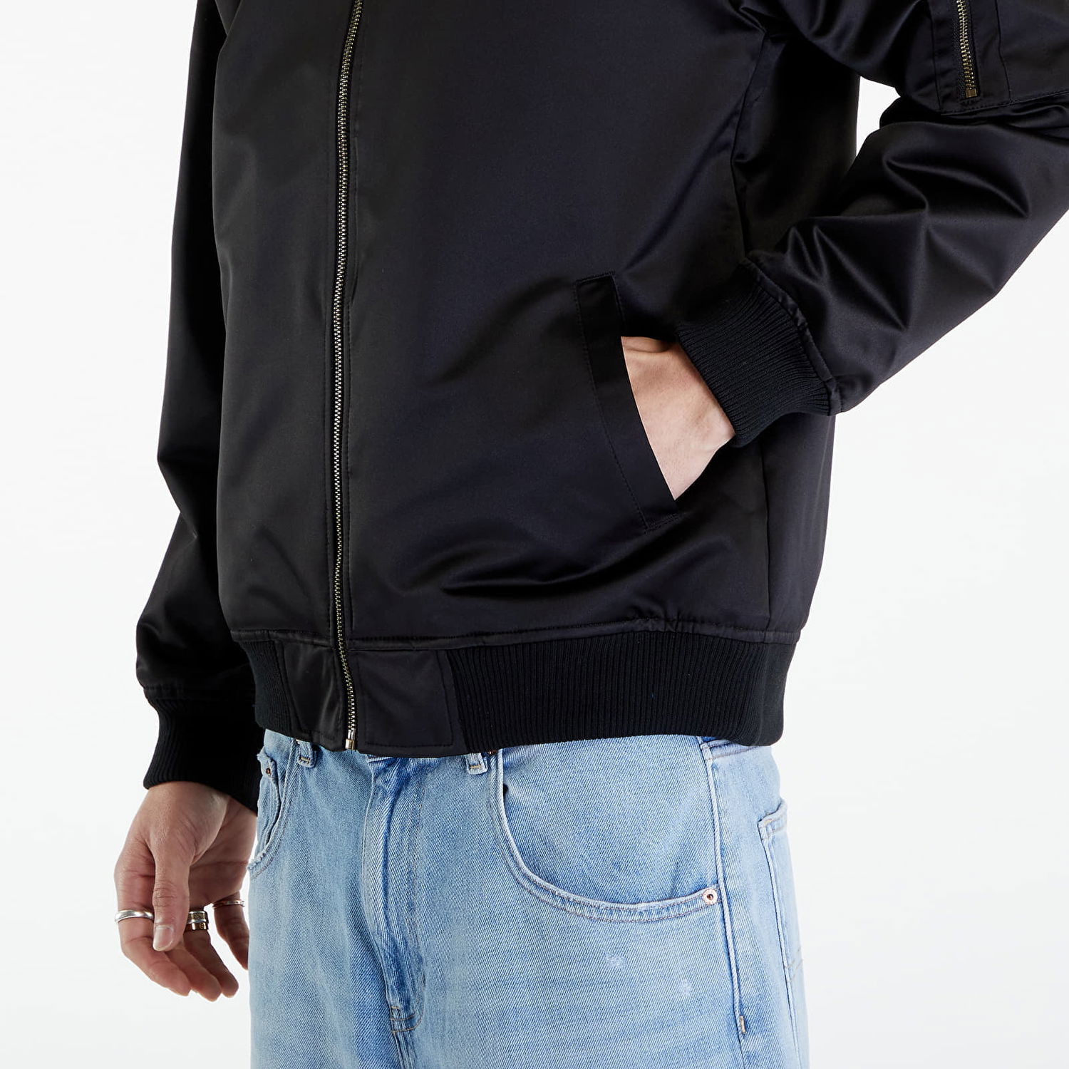 Bomber bunda Mitchell & Ness NBA Lightweight Satin Bomber Vintage Logo Magic Black Čierna | SJKT6599-OMAYYPPPBLCK, 1