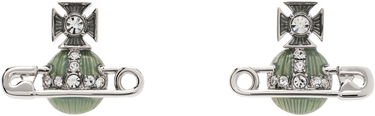 Náušnice Vivienne Westwood Vivienne Westwood Kitty Orb and Safety Pin Earrings Zelené | 6201033P-02P574-, 0