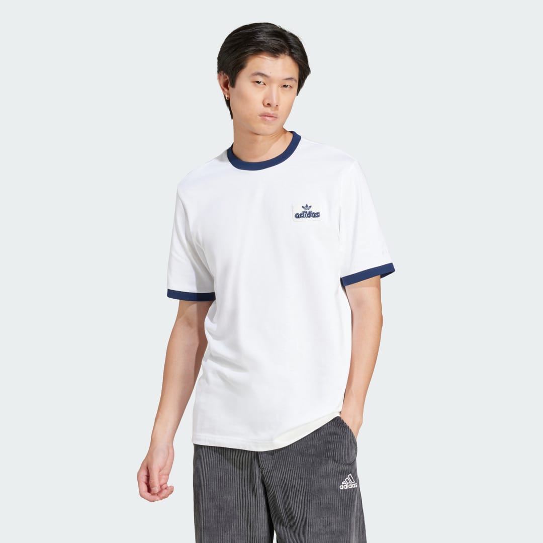 Tričko adidas Performance Contrast Ringer Tee Biela | JC8384, 0