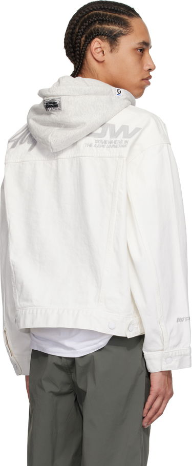 Bunda AAPE by A Bathing Ape AAPE by A Bathing Ape 'AAPE Now' Lightweight Denim Jacket Biela | AAPLJM7700XXNWHX, 2