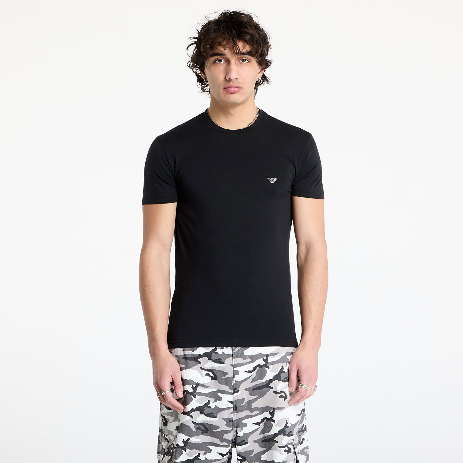 Tričko Emporio Armani Knit Crew Neck T-Shirt Čierna | 111971 4F526 00020, 0