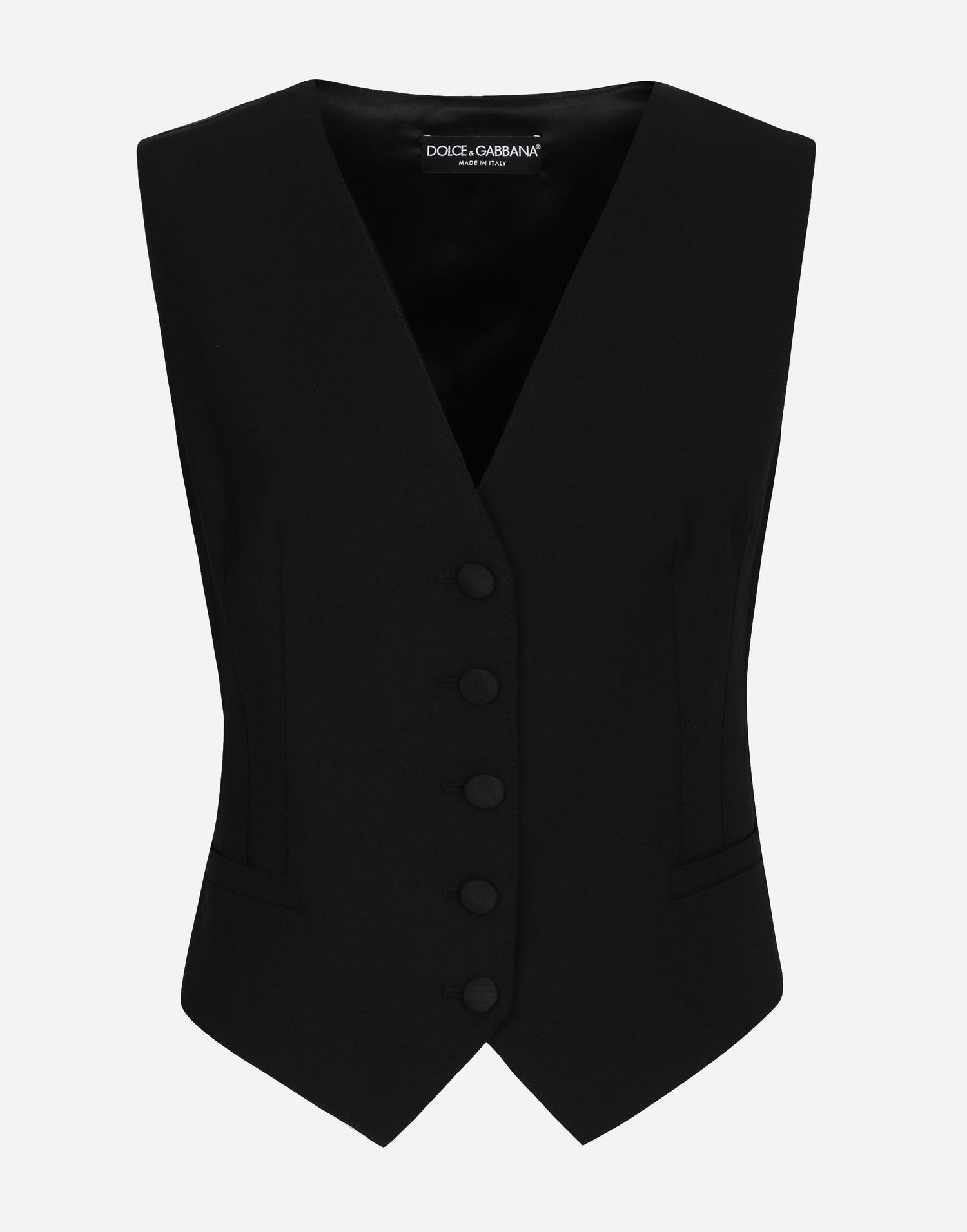 Vesta Dolce & Gabbana Dolce & Gabbana Wool Twill Vest Čierna | F79H5TFUBGCN0000, 0
