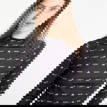 Tričko adidas Originals Moon Boot All-Over Print High Neck Long Sleeve Top Čierna | JM6507, 1