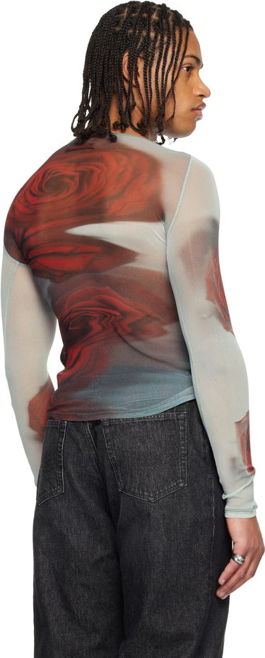 Tričko Jean Paul Gaultier The Blurry Roses Long-Sleeve Mesh Boat-Neck T-shirt Rôznofarebný | 25/04-W-TO352-M011P-010230, 2