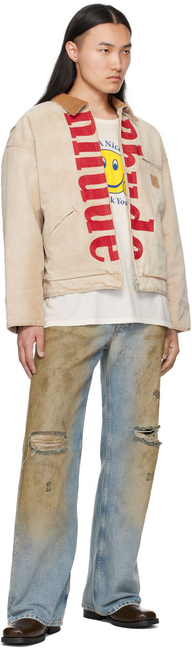 Bunda Rhude Rhude Logo Workwear Jacket Béžová | RHSS25JA01456, 3
