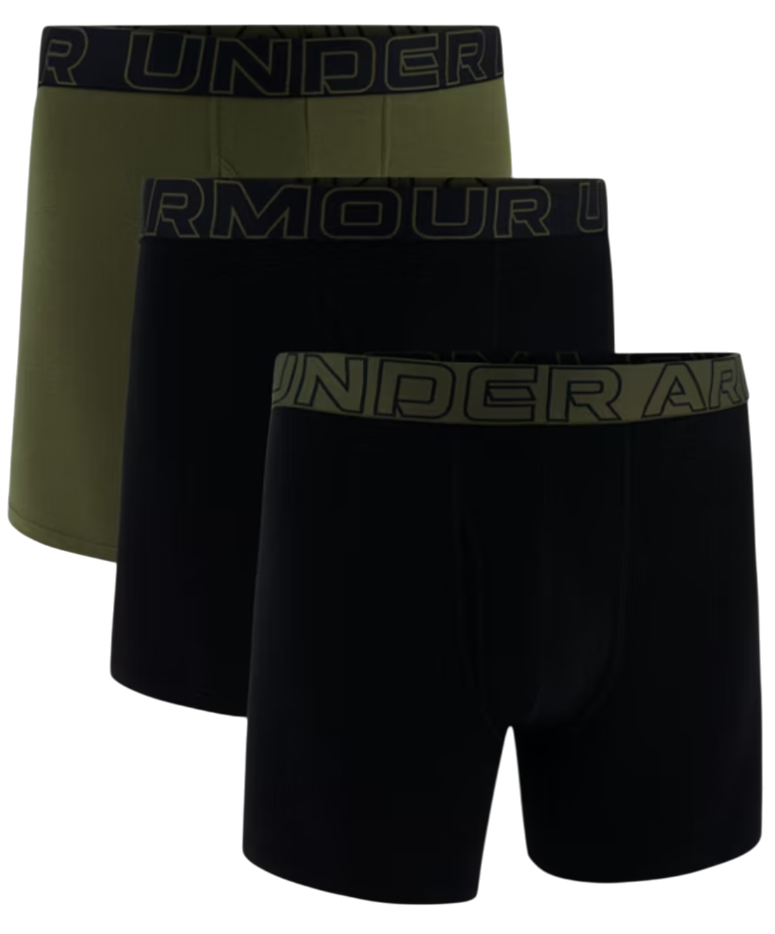 Boxerky Under Armour Under Armour Solid 6in 3-Pack Boxer Shorts Zelené | 1383889-005, 0