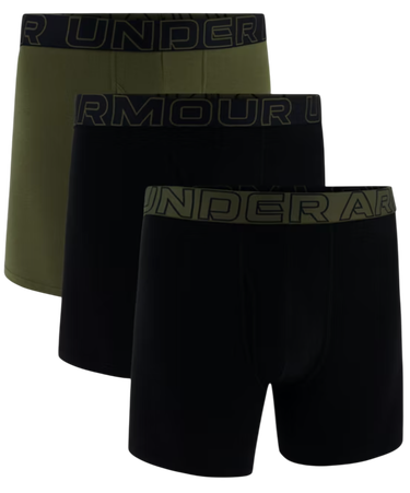 Boxerky Under Armour Under Armour Solid 6in 3-Pack Boxer Shorts Zelené | 1383889-005, 0