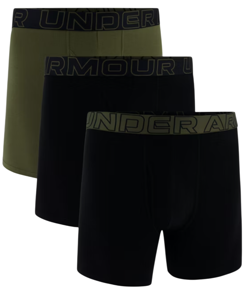 Boxerky Under Armour Under Armour Solid 6in 3-Pack Boxer Shorts Čierna | 1383889-005