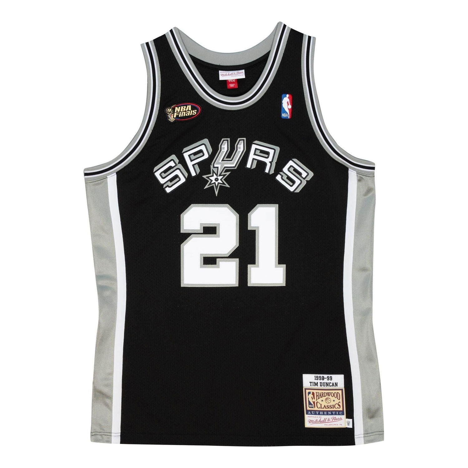 Dres Mitchell & Ness NBA San Antonio Spurs 1998-99 Tim Duncan 21 Jersey Čierna | AJY4CP19169-SASBLCK98TDU, 0