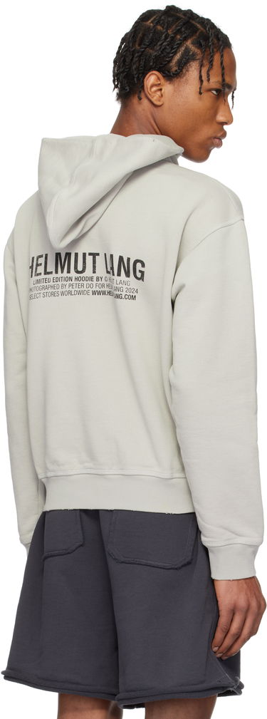 Mikina Helmut Lang Helmut Lang Brooklyn Postcard Hoodie Šedá | O10HM520, 2