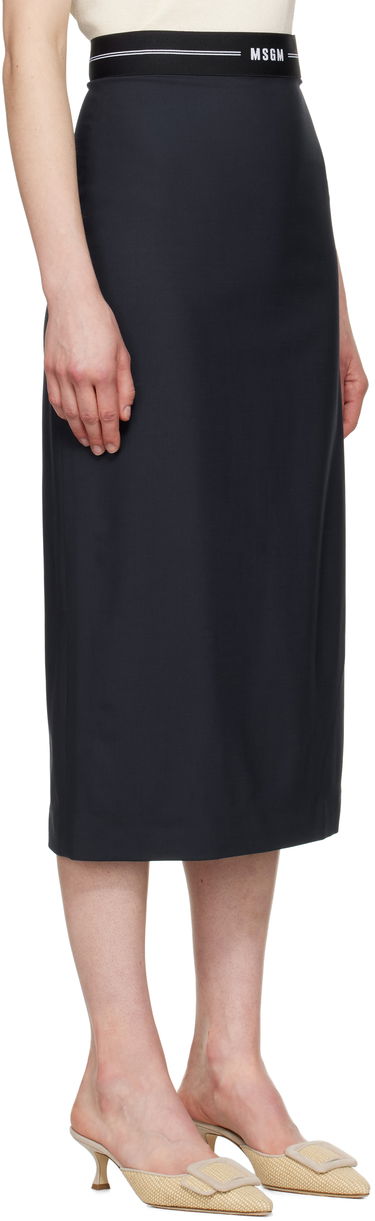Sukňa MSGM MSGM Virgin Wool Midi Skirt Navy | 3841MDD17 257127, 1