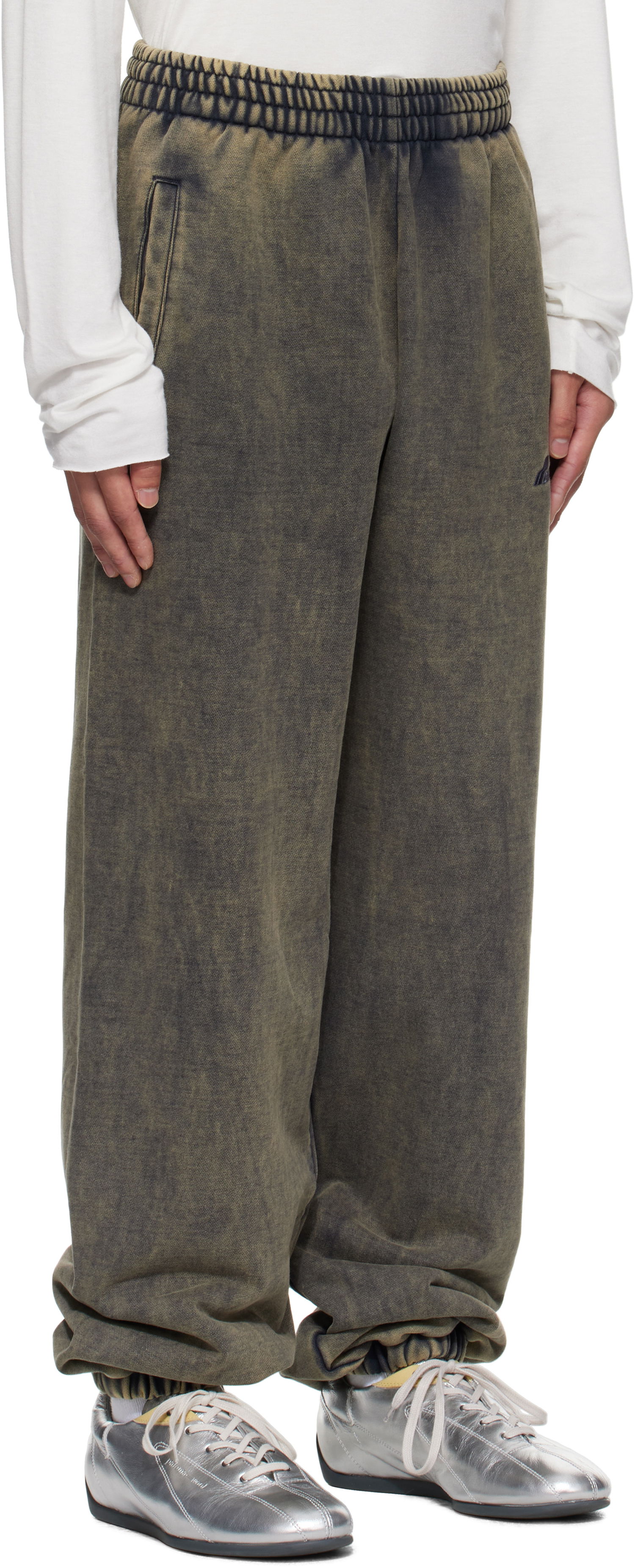 Tepláky We11done We11done Teddy ID Jogger Sweatpants Zelené | WD-TA2-25-708-U-CH, 1