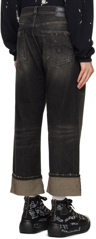 Džínsy R13 R13 Cuffed X-Boyfriend Jeans Čierna | R13MD111-D152C, 2