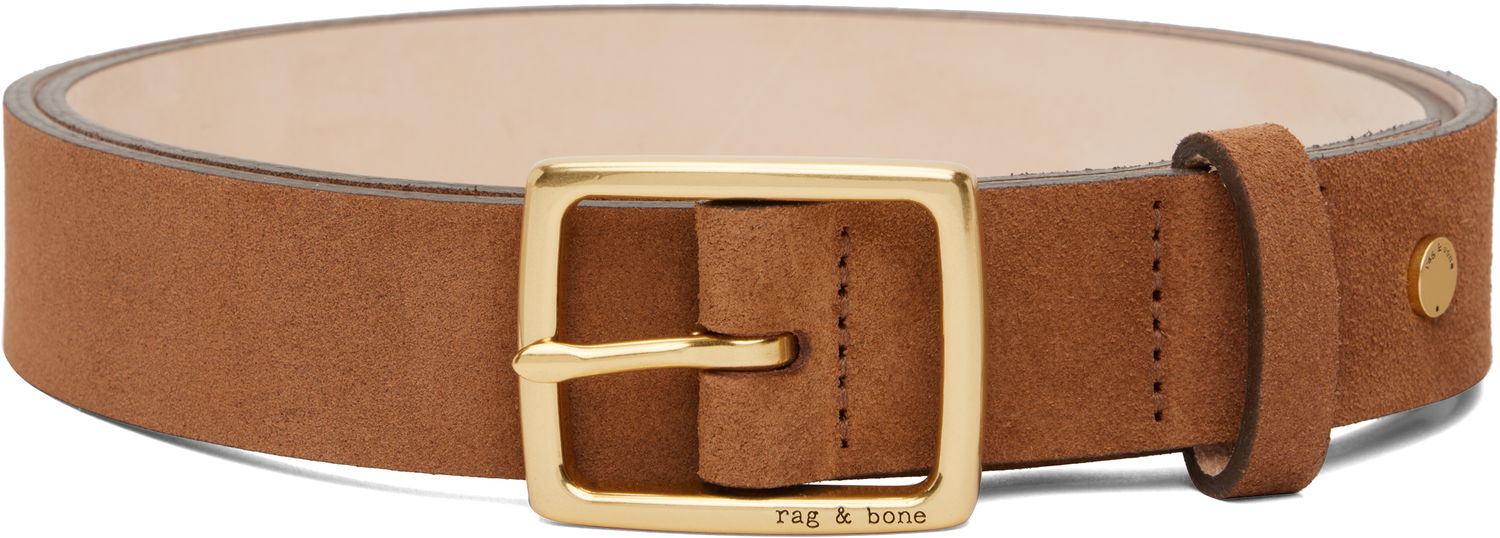Opasok rag & bone Rag & Bone Boyfriend Suede Belt Hnedá | WJW25PB1001SU1, 0