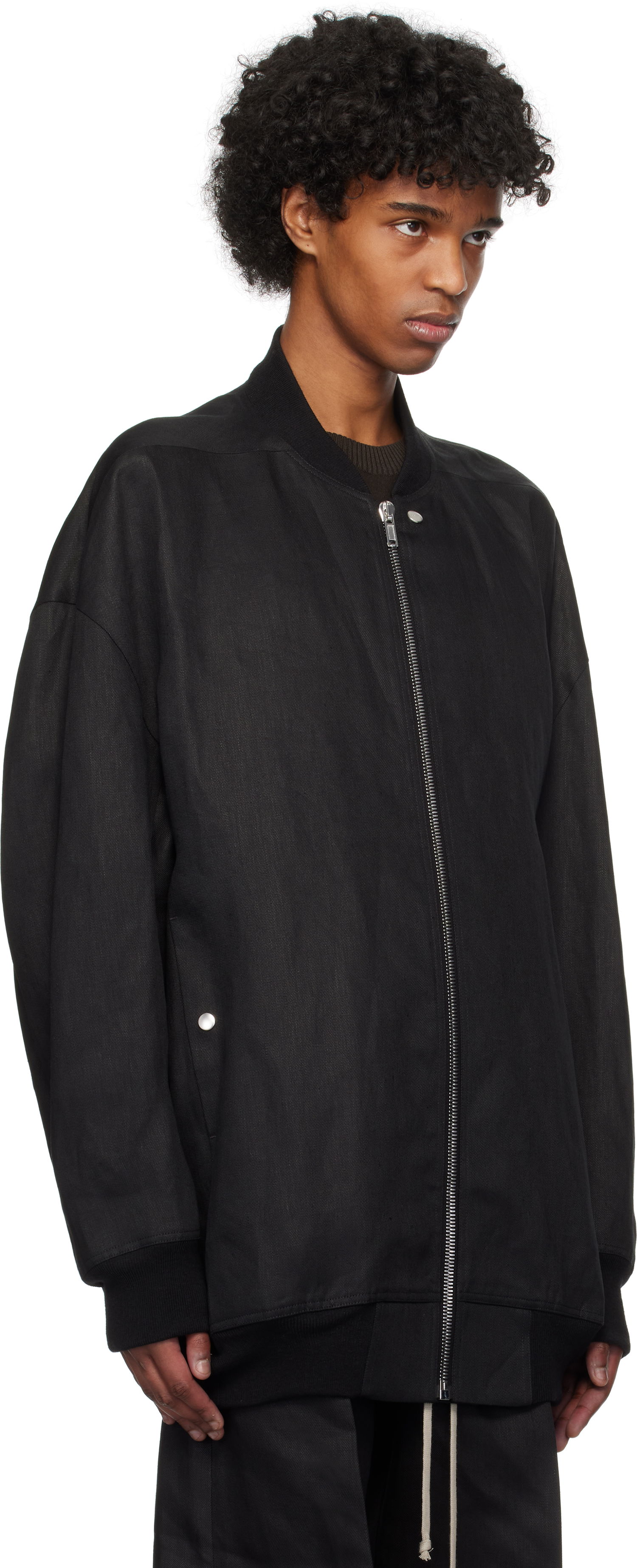 Bomber bunda Rick Owens Rick Owens Hollywood Jumbo Flight Bomber Jacket Čierna | RU01E5793 TWL, 1
