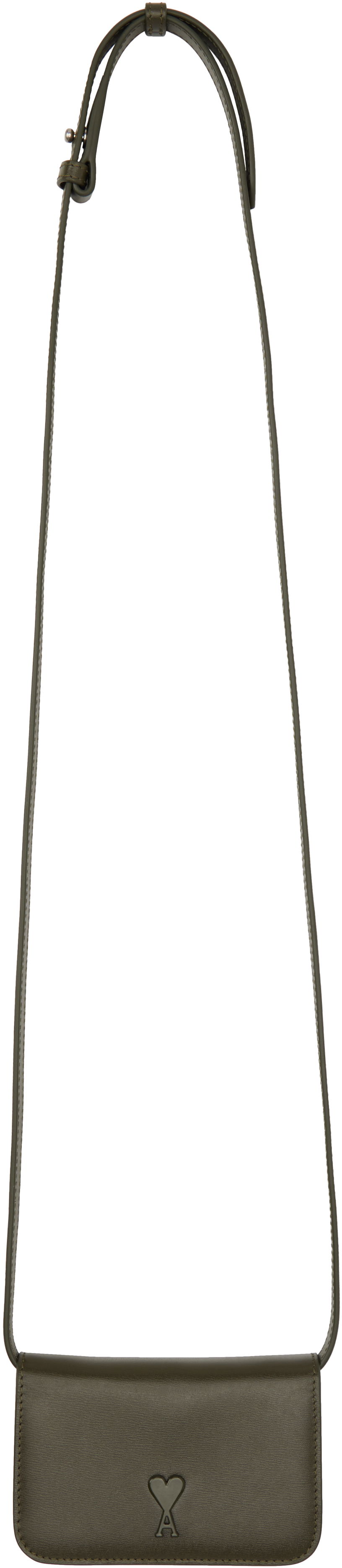 Peňaženka AMI AMI Paris Ami de Coeur Strap Card Holder Zelené | USL017.830, 0