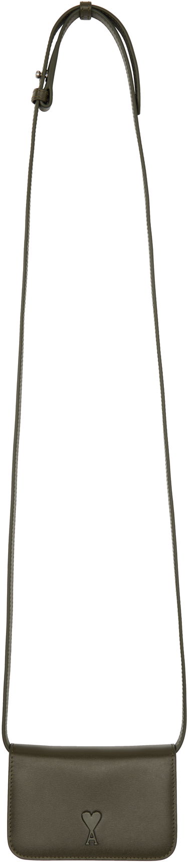 Peňaženka AMI AMI Paris Ami de Coeur Strap Card Holder Zelené | USL017.830, 0