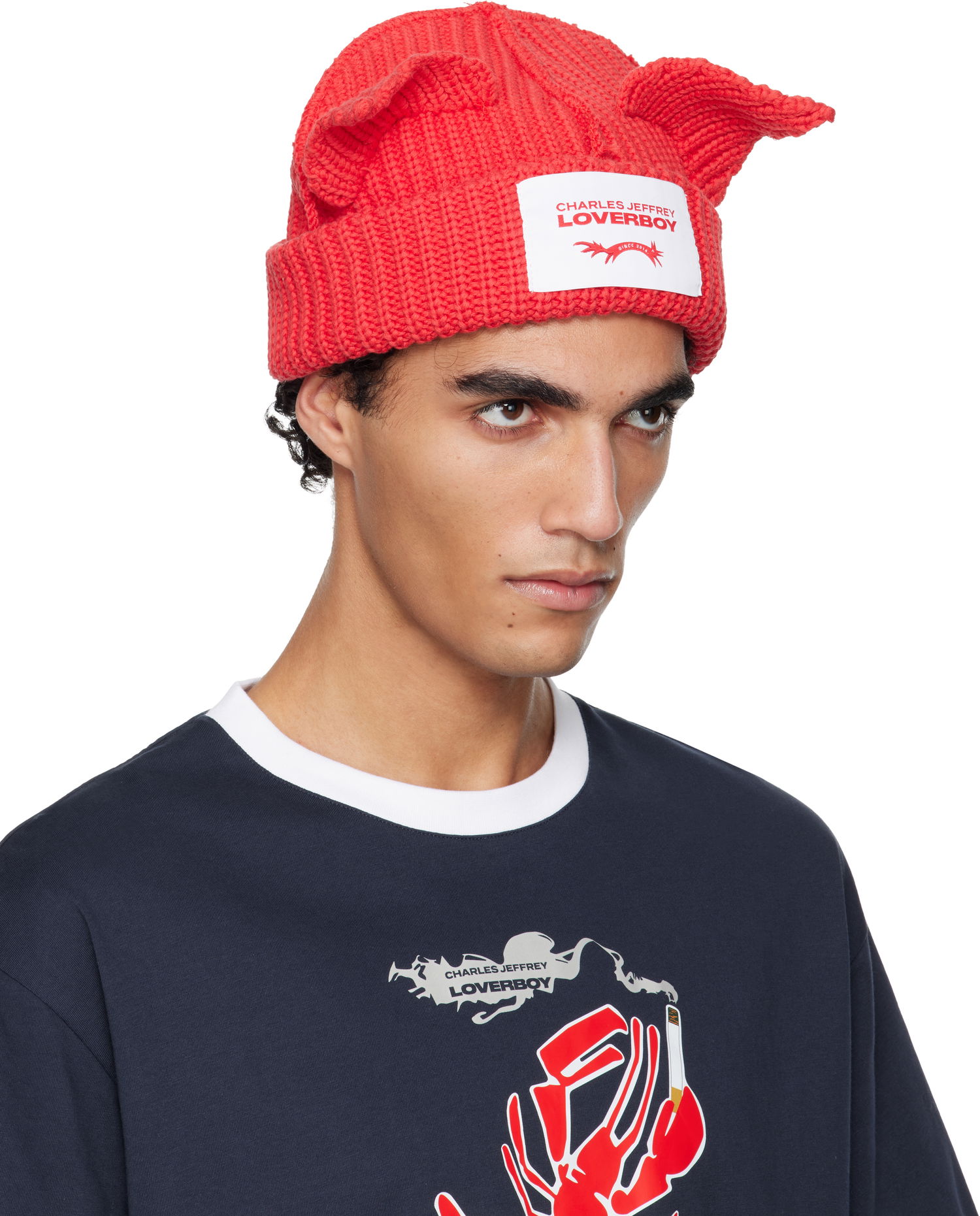 Kulicha Charles Jeffrey Loverboy Charles Jeffrey LOVERBOY Chunky Ears Beanie Červená | 052130124, 1