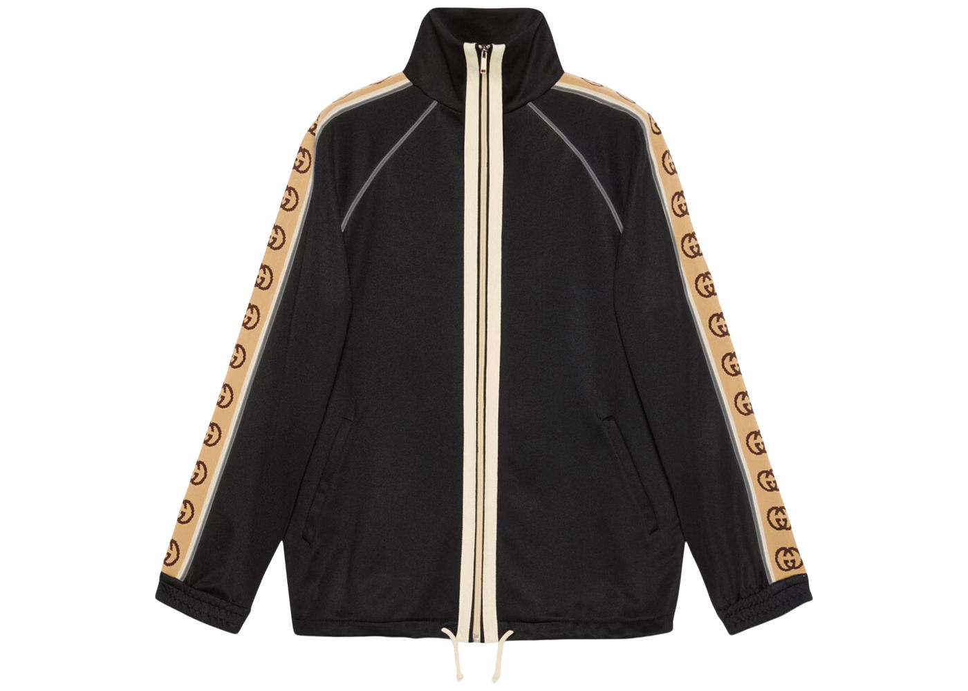 Bunda Gucci Oversize Technical Jersey Jacket Čierna | 598861 XJBZ8 1082, 0