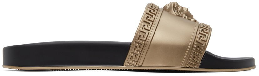 Tenisky a topánky Versace Versace Palazzo Pool Slides Čierna | DSU5883 DGOLG