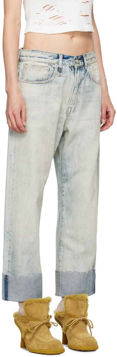 Džínsy R13 R13 Cuffed X-Boyfriend Jeans Modrá | R13WD111-D218C, 1