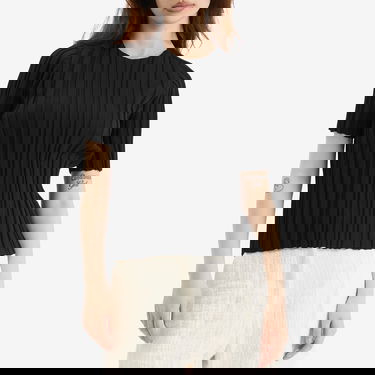 Tričko Pleats Please Issey Miyake Issey Miyake Rib Knit T-Shirt Čierna | PP56KK852-15, 2