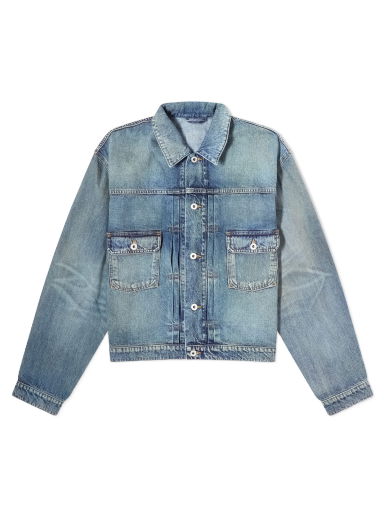 Bunda KENZO Stone Bleach Trucker Jacket Stone Dirty Blue Denim Modrá | FD65DV3036B7-DY