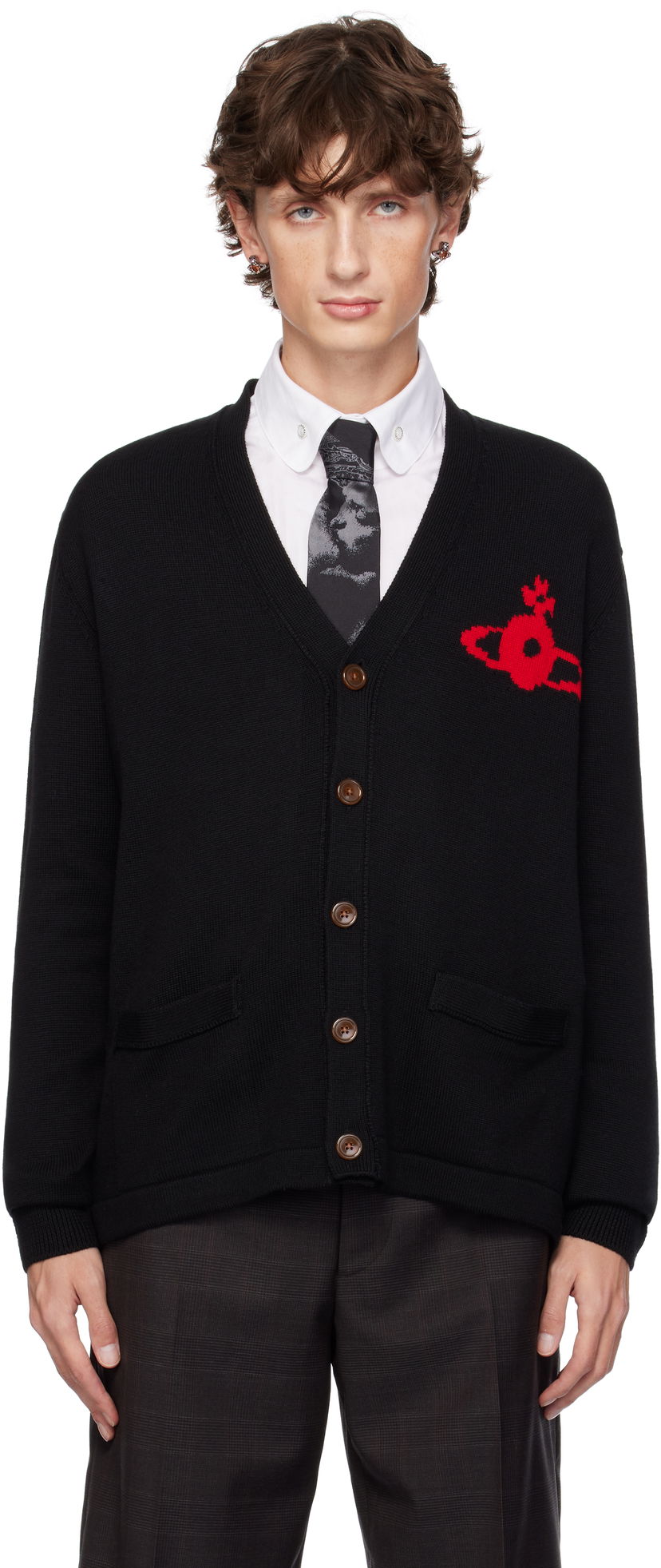 Sveter Vivienne Westwood Cardigan Čierna | 27010014-Y002M-