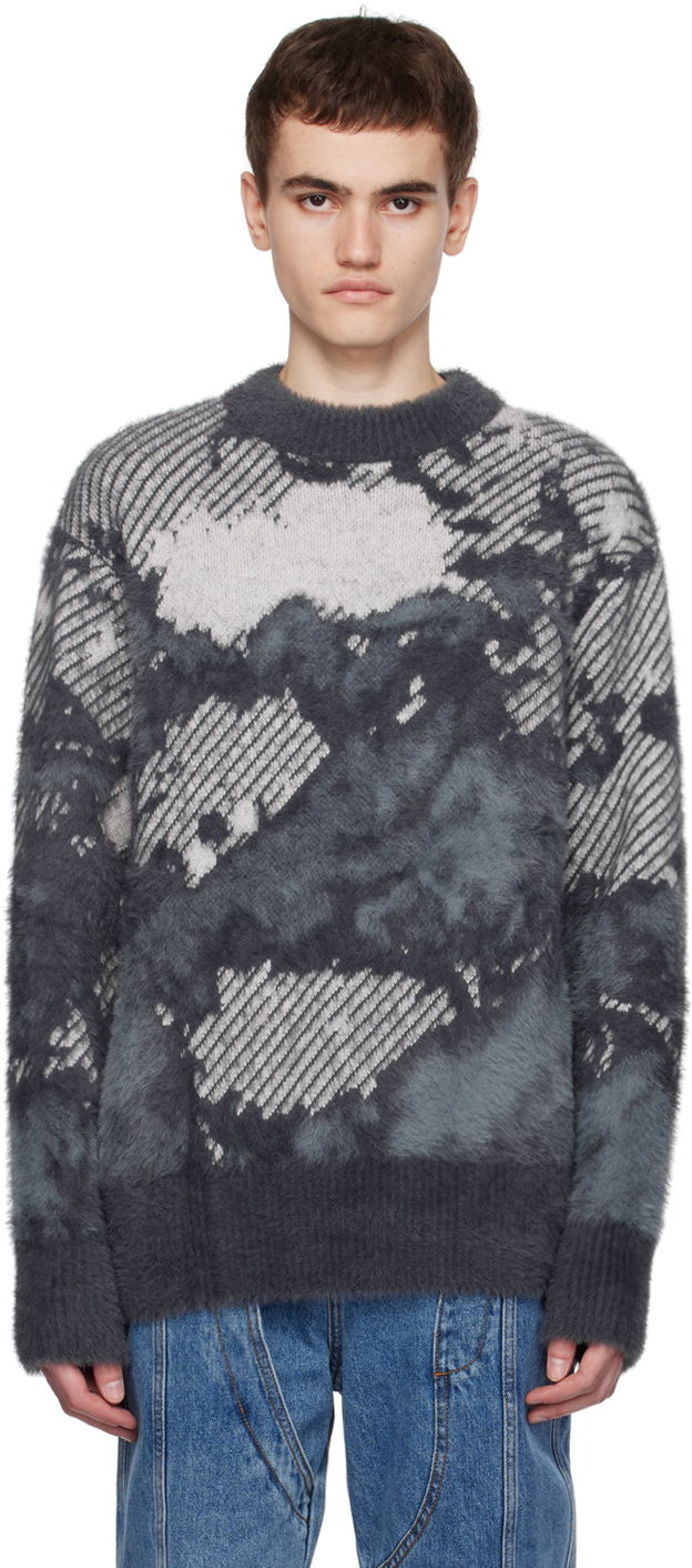 Sveter Feng Chen Wang Feng Chen Wang Landscape Painting Sweater Šedá | FUF16KT08G, 0