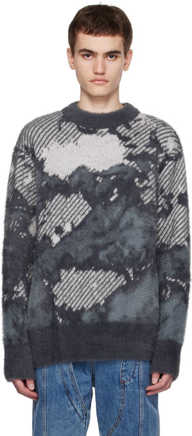 Sveter Feng Chen Wang Feng Chen Wang Landscape Painting Sweater Šedá | FUF16KT08G, 0