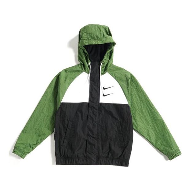 Vetrovka Nike Sportswear Swoosh Woven Hooded Jacket Zelené | CJ4889-010