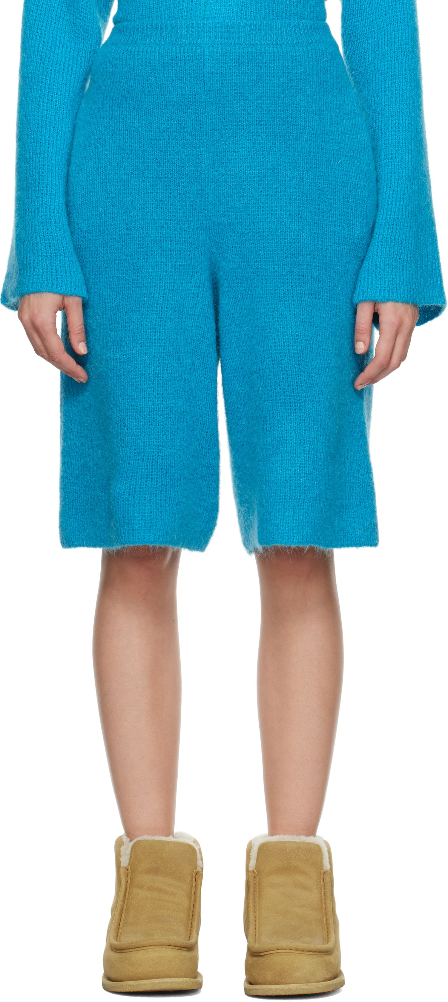 Šortky JW Anderson Knitted Shorts Modrá | KW1287-YN0314, 0