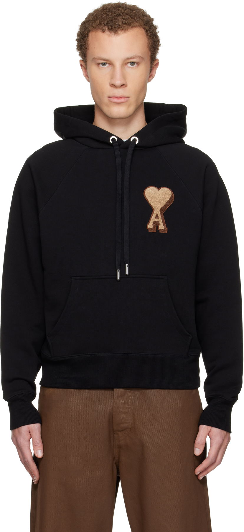 Mikina AMI Ami De Coeur Cotton Hoodie Čierna | H25USW770.747