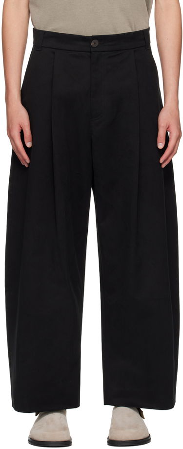 Nohavice Studio Nicholson Studio Nicholson Pleated Trousers Čierna | SORTE SNM - 351 -, 0