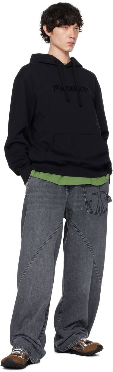 Mikina JW Anderson JW Anderson Logo Embroidery Hoodie Čierna | JW0214-PG1632, 3