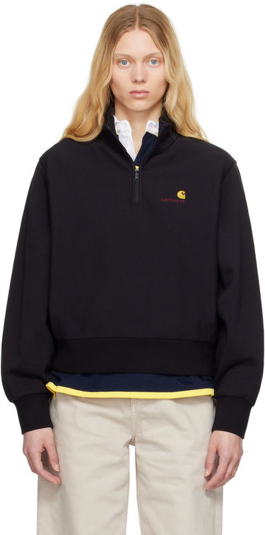 Sveter Carhartt WIP American Script High Neck Sweatshirt Čierna | I033827 89XX, 0