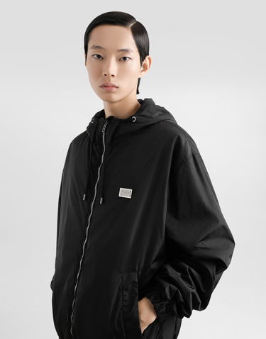 Vetrovka Dolce & Gabbana Dolce & Gabbana Technical Fabric Hooded Jacket with Tag Čierna | G9BGSTFUS22N0000, 3