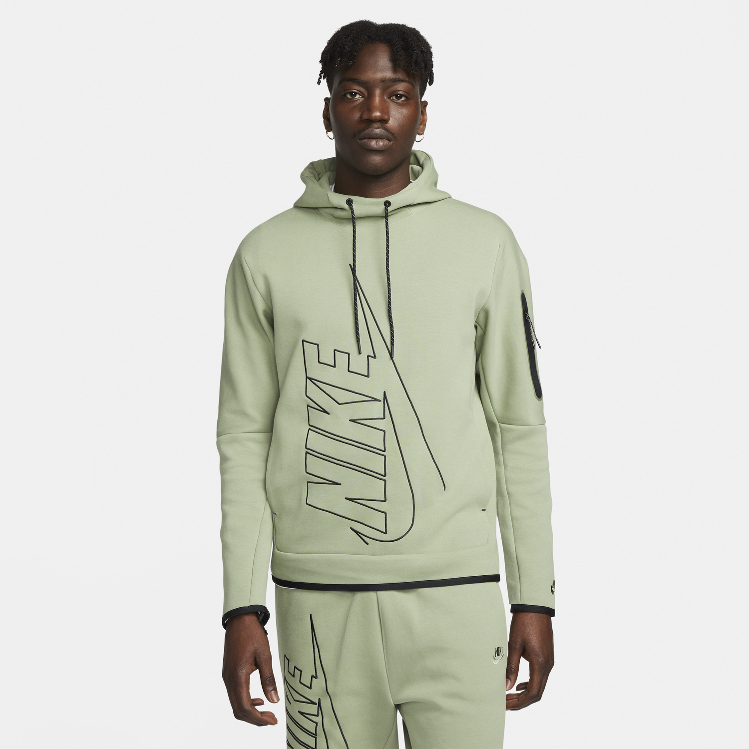 Mikina Nike Tech Fleece Hoodie Zelené | DX0577-386, 0