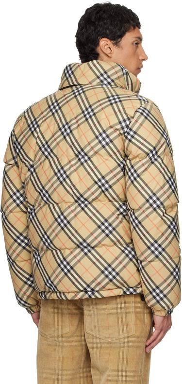 Prešívaná bunda Burberry Burberry Check Puffer Jacket Béžová | 8111379, 2