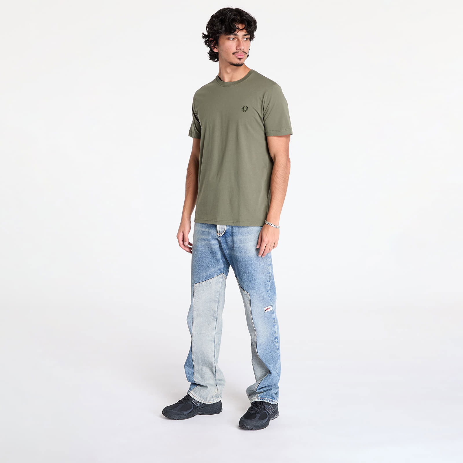 Crew Neck T-Shirt Laurel Wreath Green/ Night Green L