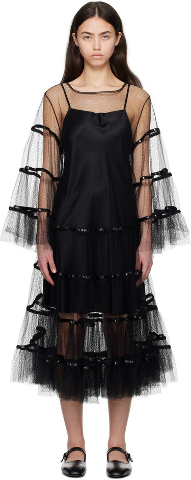 Šaty Bode Bode Swan Midi Dress Čierna | WRS25DR030, 0