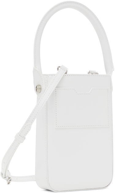 Kabelka BY FAR Mini Leather Crossbody Bag Biela | 23PFNTOWHWSMA, 2