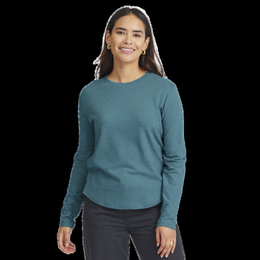 Tričko Allbirds Merino Long Sleeve Modrá | A11197W