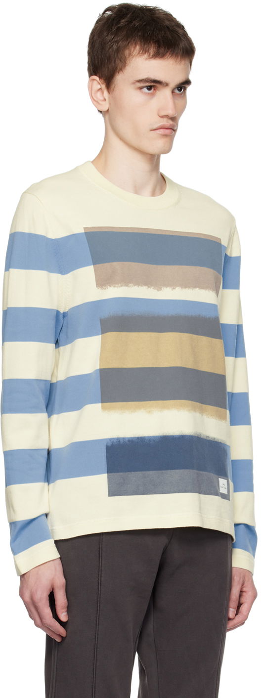 Tričko Paul Smith PS Paul Smith Stripe Long Sleeve Sweater Béžová | M2R-226Y-L21872, 1