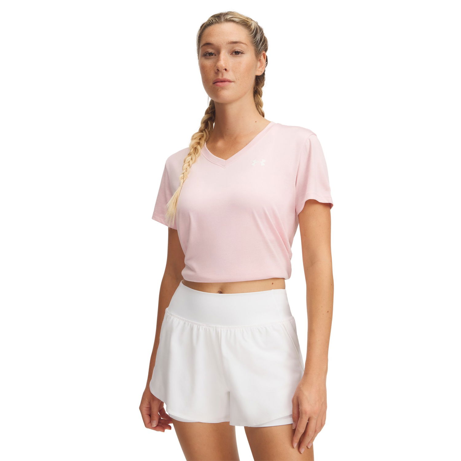 Tričko Under Armour Tech Twist V-Neck Short Sleeve T-Shirt Ružová | 1384227-647, 0