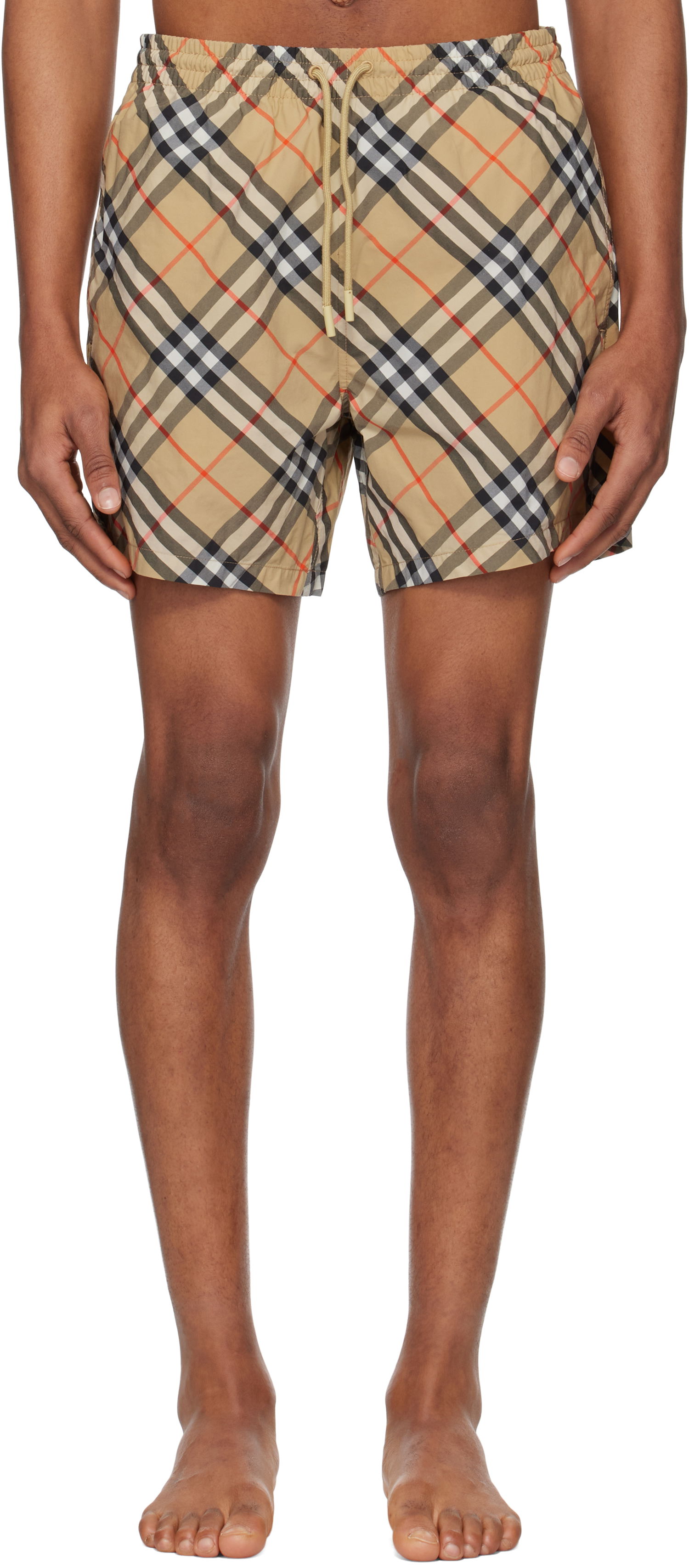 Plavky Burberry Burberry Check Swim Shorts Béžová | 8108203, 0
