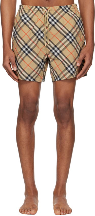 Plavky Burberry Burberry Check Swim Shorts Béžová | 8108203, 0