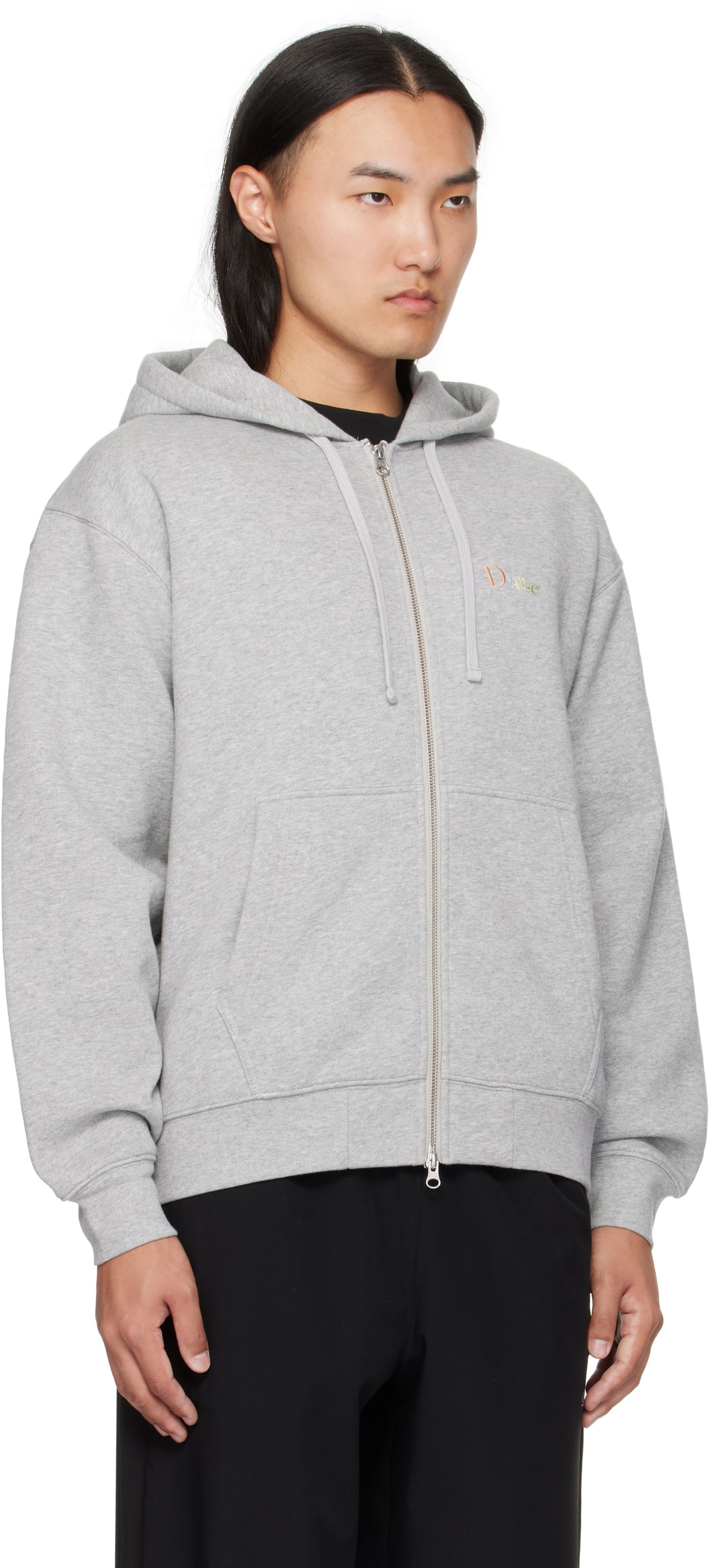 Mikina Dime Dime Friends Zip Hoodie Šedá | DIMEFA2552GRY, 1